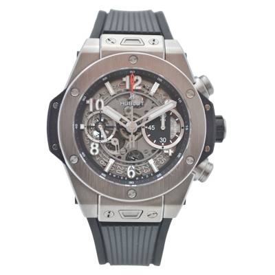HUBLOT BIG BANG UNICO CHRONOGRAPH 42MM SKELETONIZED TITANIUM AUTOMATIC BOX + PAPERS 2019 REF: 441.NX.1170.RX