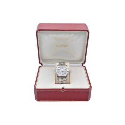 CARTIER ROADSTER ROADSTER 36X44MM STAINLESS STEEL SILVER DIAL AUTOMATIC BOX ONLY REF: W62000V3