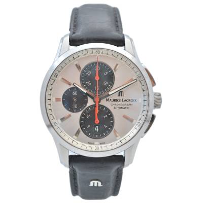 MAURICE LACROIX PONTOS CHRONOGRAPH 43MM STAINLESS STEEL SILVER DIAL AUTOMATIC REF: PT6388-SS001-131-1