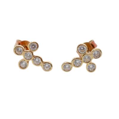 CERCEI CU SURUB IN FORMA DE CRUCE DIN AUR GALBEN 14K_138596