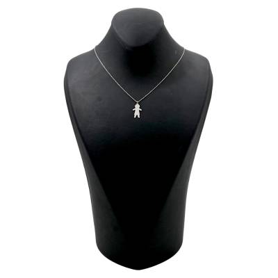 LANT SI PANDANT IN FORMA DE OMULET DIN AUR ALB 14K_138308