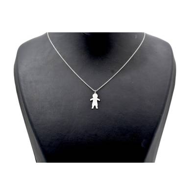 LANT SI PANDANT IN FORMA DE OMULET DIN AUR ALB 14K_138308