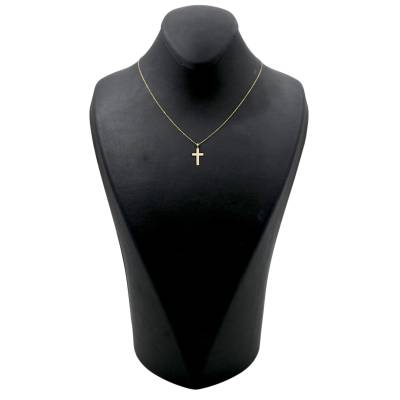 LANT SI PANDANT IN FORMA DE CRUCE DIN AUR GALBEN 14K_138377