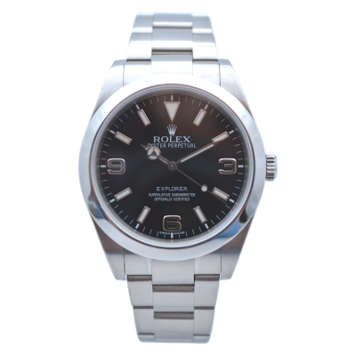 ROLEX EXPLORER 39MM STAINLESS STEEL BLACK DIAL REF: 214270