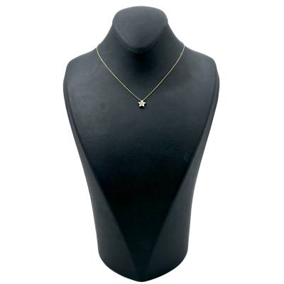 LANT SI PANDANT IN FORMA DE STEA DIN AUR GALBEN 14K_138380