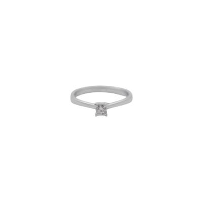 INEL DE LOGODNA DIN AUR ALB 18K CU DIAMANT NATURAL