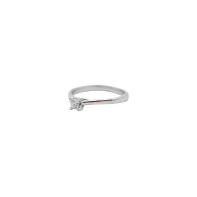 INEL DE LOGODNA DIN AUR ALB 18K CU DIAMANT NATURAL