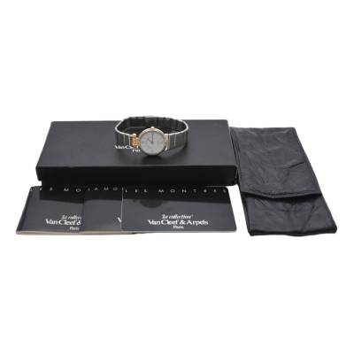 VAN CLEEF&ARPELS LA COLLECTION NO. 22 YELLOW GOLD&STEEL 23.9MM WHITE DIAL BOX+PAPERS 1987 REF: 43606
