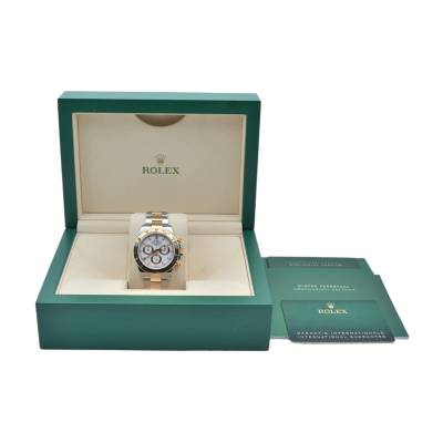 ROLEX DAYTONA COSMOGRAPH 40 TWO TONE WHITE DIAL AUTOMATIC BOX + PAPERS 2022 REF: 116503