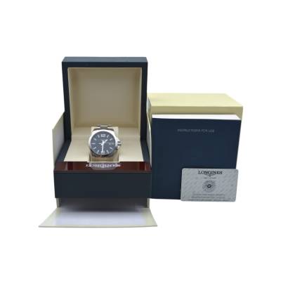 LONGINES CONQUEST 43MM BLACK DIAL STAINLESS STEEL BOX+PAPERS 2020 REF: L3.760.4.56.6