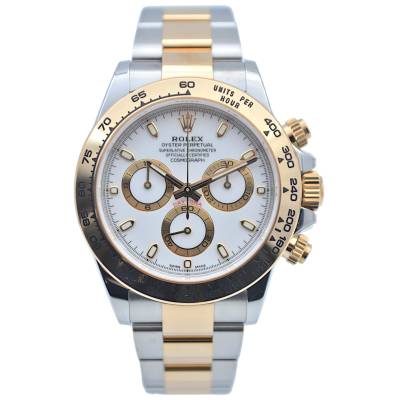 ROLEX DAYTONA COSMOGRAPH 40 TWO TONE WHITE DIAL AUTOMATIC BOX + PAPERS 2022 REF: 116503