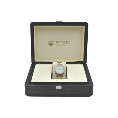 ROLEX OYSTER PERPETUAL DATE 34 TWO TONE WHITE ROMAN DIAL OYSTER 1991 REF: 15223