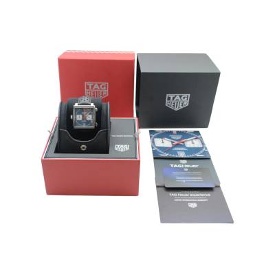 TAG HEUER MONACO CALIBRE 11 CHRONOGRAPH BLUE DIAL AUTOMATIC BOX + PAPERS 2024 REF: CAW211P.FC6356