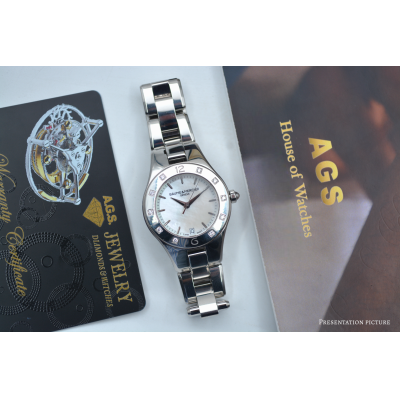 BAUME&MERCIER LINEA 32MM MOP DIAL DIAMONDS STAINLESS STEEL QUARTZ REF: M0A10071 / 65723