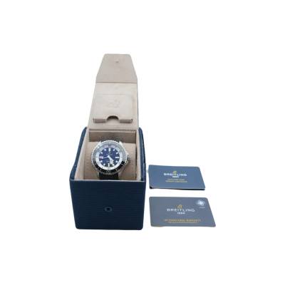 BREITLING SUPEROCEAN 46MM STAINLESS STEEL BLACK DIAL AUTOMATIC BOX + PAPERS 2025 REF: A17378211B1S1