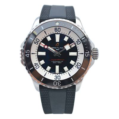BREITLING SUPEROCEAN 46MM STAINLESS STEEL BLACK DIAL AUTOMATIC BOX + PAPERS 2025 REF: A17378211B1S1