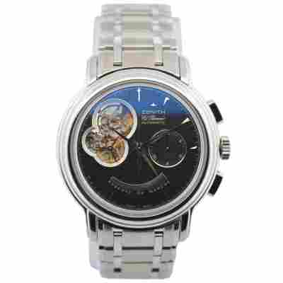 ZENITH EL PRIMERO CHRONOMASTER OPEN 40 STEEL BLACK DIAL AUTOMATIC REF: 03.0240.4021