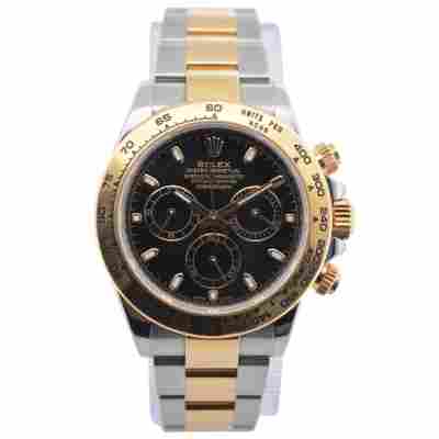 ROLEX DAYTONA COSMOGRAPH 40 TWO TONE BLACK DIAL FULL SET 2019 REF: 116503
