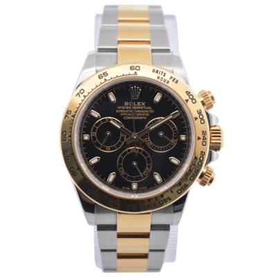 ROLEX DAYTONA COSMOGRAPH 40 TWO TONE BLACK DIAL FULL SET 2019 REF: 116503