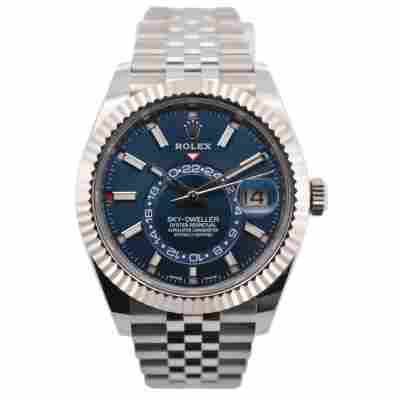 ROLEX SKY DWELLER 42 BLUE DIAL FULL SET 2021 JUBILEE AUTOMATIC REF: 326934