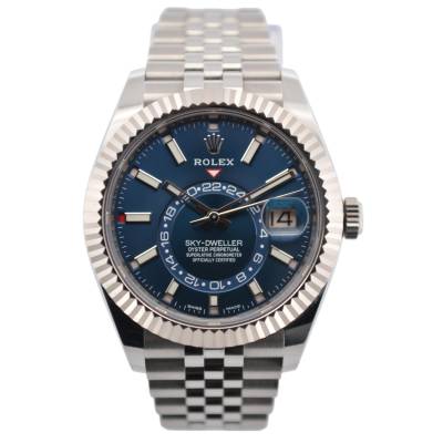 ROLEX SKY DWELLER 42 BLUE DIAL FULL SET 2021 JUBILEE AUTOMATIC REF: 326934