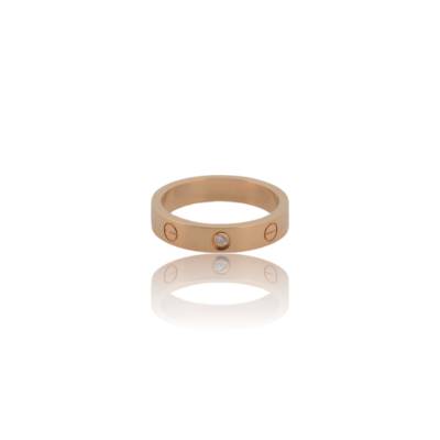 INEL CARTIER LOVE DIN AUR ROZ 18K CU DIAMANT NATURAL FULL SET_CSG60