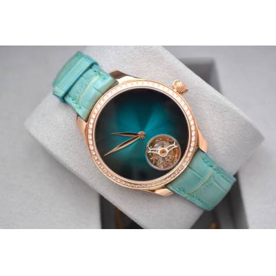 H. MOSER&CIE ENDEAVOUR TOURBILION BLUE LAGOON 38 RED GOLD DIAMONDS FULL SET 2025 REF: 1804-0405