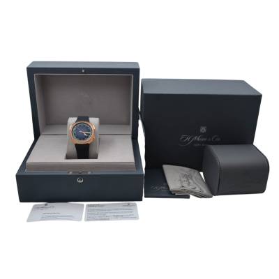 H. MOSER & CIE. STREAMLINER FLYBACK CHRONOGRAPH 42.3MM ROSE GOLD FULL SET REF: 6907-0402