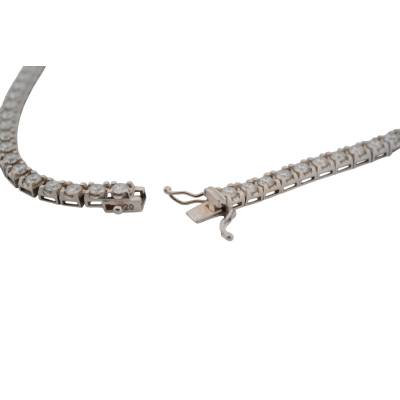 COLIER TENIS DIN AUR ALB 14K CU DIAMANTE NATURALE_CSG91