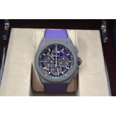 ZENITH DEFY EL PRIMERO 44MM AUTOMATIC CHRONOGRAPH 21 ULTRAVIOLET REF: 97.9001.9004/80.R922