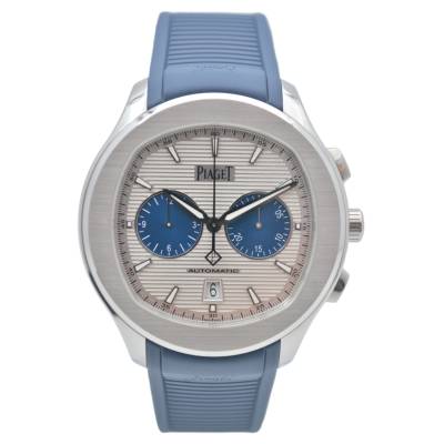 PIAGET POLO S BLUE PANDA CHRONOGRAPH 42 STEEL FULL SET AUTOMATIC REF: G0A46013