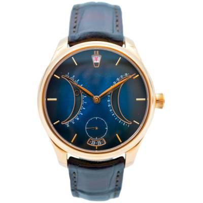 H.MOSER & CIE. ENDEAVOUR CHINESE CALENDAR MOONPHASE 40MM RED GOLD LIMITED EDITION REF: 1210-0400