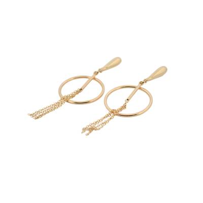 CERCEI LUNGI DIN AUR GALBEN 14K_128196