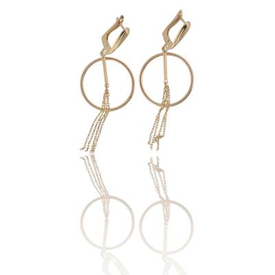 CERCEI LUNGI DIN AUR GALBEN 14K_128196