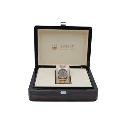 ROLEX DATEJUST 36 TWO TONE GREY DIAMOND DIAL OYSTER AUTOMATIC REF: 116233
