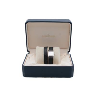 JAEGER-LECOULTRE REVERSO 21X33 MM STEEL SILVER DIAMOND DIAL QUARTZ REF:265.8.08 