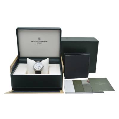 FREDERIQUE CONSTANT CHRONOGRAPH 40 STEEL SILVER DIAL BOX+PAPERS 2019 REF: FC-292MC4P6
