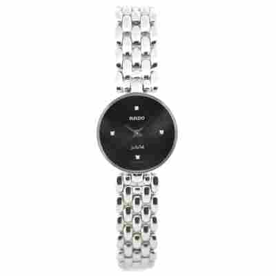 RADO FLORENCE JUBILE 23 QUARTZ STAINLESS STEEL BLACK DIAMOND DIAL BOX+PAPERS 2010 REF: 01.318.3744.4.072 23