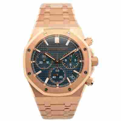 AUDEMARS PIGUET ROYAL OAK CHRONOGRAPH SELFWINDING 42 ROSE GOLD BLUE FULL SET 2023 REF: 26240OR.OO.1320OR.05