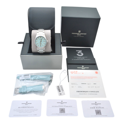 FREDERIQUE CONSTANT HIGHLIFE 39MM STAINLESS STEEL BLUE DIAL AUTOMATIC BOX + PAPERS 2025 REF FC-303LB3NH6B