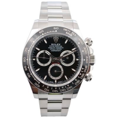 ROLEX DAYTONA COSMOGRAPH 40 OYSTER STEEL BLACK DIAL CERAMIC FULL SET 2025 REF: 126500LN