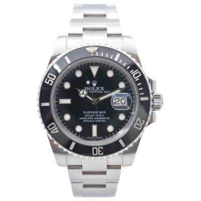 ROLEX SUBMARINER DATE 40 OYSTER STEEL BLACK CERAMIC AUTOMATIC REF: 116610LN