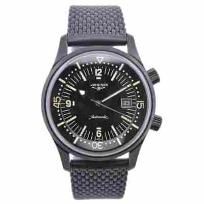 LONGINES LEGEND DIVER 42 PVD COATING BLACK DIAL BOX+PAPERS 2021 AUTOMATIC REF: L3.774.2.50.9