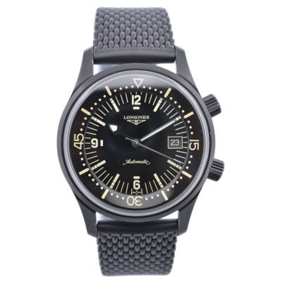 LONGINES LEGEND DIVER 42 PVD COATING BLACK DIAL BOX+PAPERS 2021 AUTOMATIC REF: L3.774.2.50.9