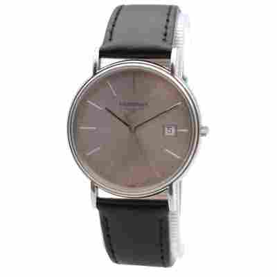 LONGINES PRESENCE 38.5MM STAINLESS STEEL LEATHER STRAP QUARTZ REF: L4.790.4.72.2