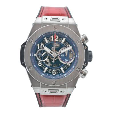 HUBLOT BIG BANG UNICO BLUE 45 TITANIUM SKELETON AUTOMATIC REF: 411.NX.5179.RX