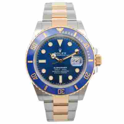 ROLEX SUBMARINER DATE BLUESY 41 TWO TONE CERAMIC BOX+PAPERS 2022 REF: 126613LB