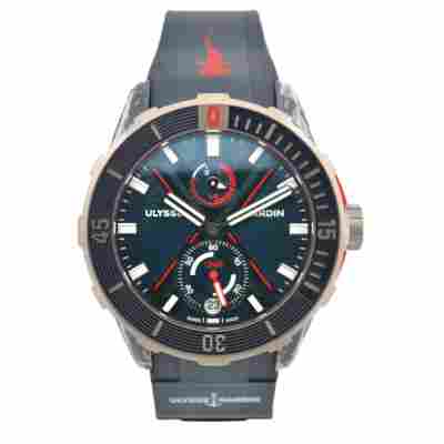ULYSSE NARDINE MARINE DIVER HAMMER LIMITED ED 44 TITANIUM FULL SET 2025 NEW REF: 1183-170LE-3A