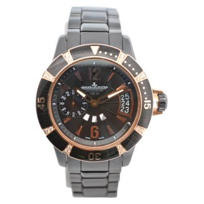 JAEGER LE-COULTRE MASTER COMPRESSOR DIVING GMT 39 CERAMIC&ROSE GOLD DIAMONDS REF: Q189LC70/161.L.61.S