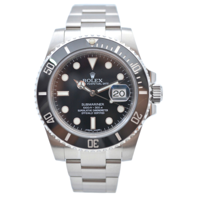 ROLEX SUBMARINER DATE 40 MM BLACK CERAMIC OYSTER STAINLESS STEEL AUTOMATIC REF.: 116610LN